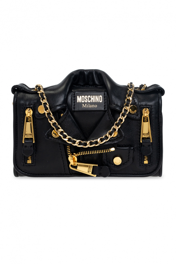 Black Biker Micro shoulder bag Moschino Character Harry Potter